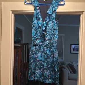 Ramy brook blue Floral Sleeveless Dress